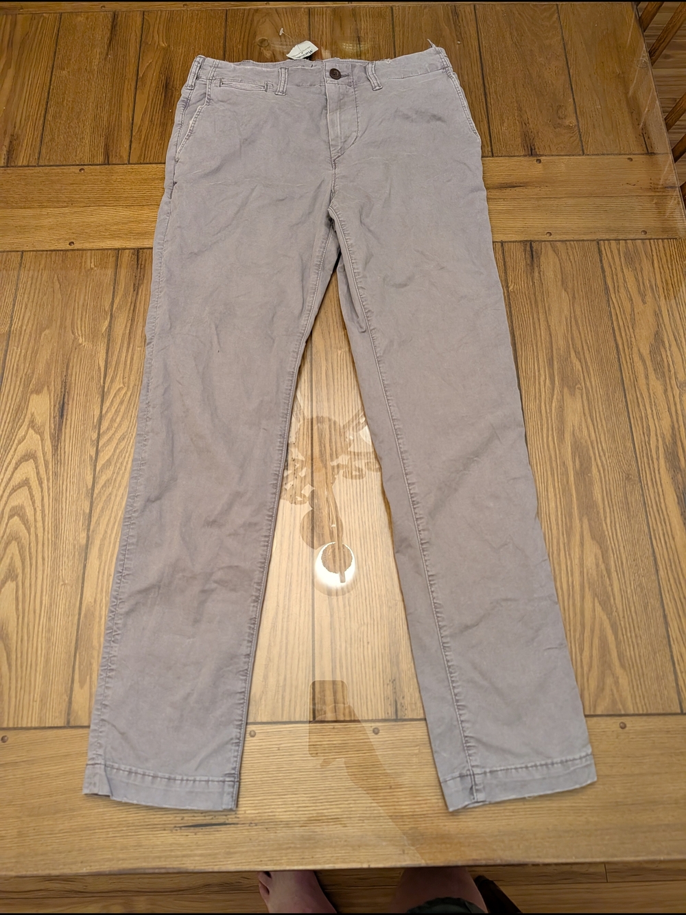 AE Flex Original Straight Lived-In Khaki Pant Gray Size 30x32 New